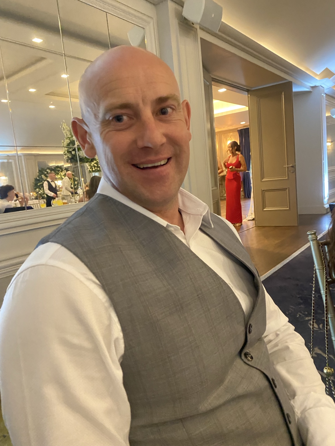 Nigel, founder of Dealbridge Property, wearing his black CP Company T-shirt